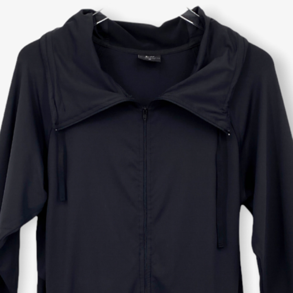 Splits59 Fifty Nine Black Full Zip Jacket With Thumbholes Stretch Size Medium - Picture 2 of 10
